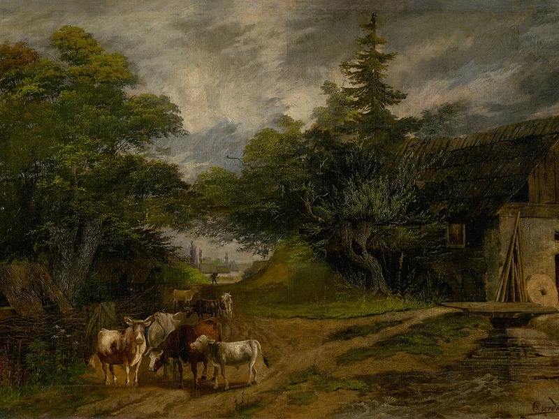 1864-Ľudovít Čordák - Ritorno dal pascolo - Galleria nazionale slovacca